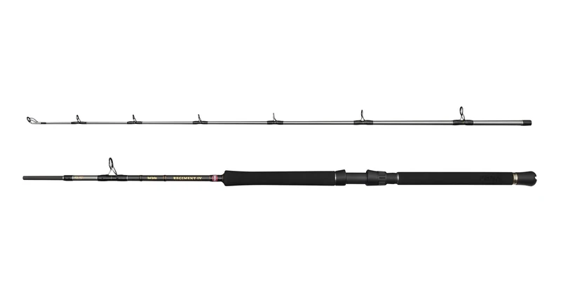 Penn Regiment IV Boat Rod, Saltwater Angler Fishing Sea Fish Cod, Sea Eel, Bass, Pollock, Mackerel, Shark, Strong Leightweight & Versatile, Silver, 2.10m Fast Ambidextrous Rod