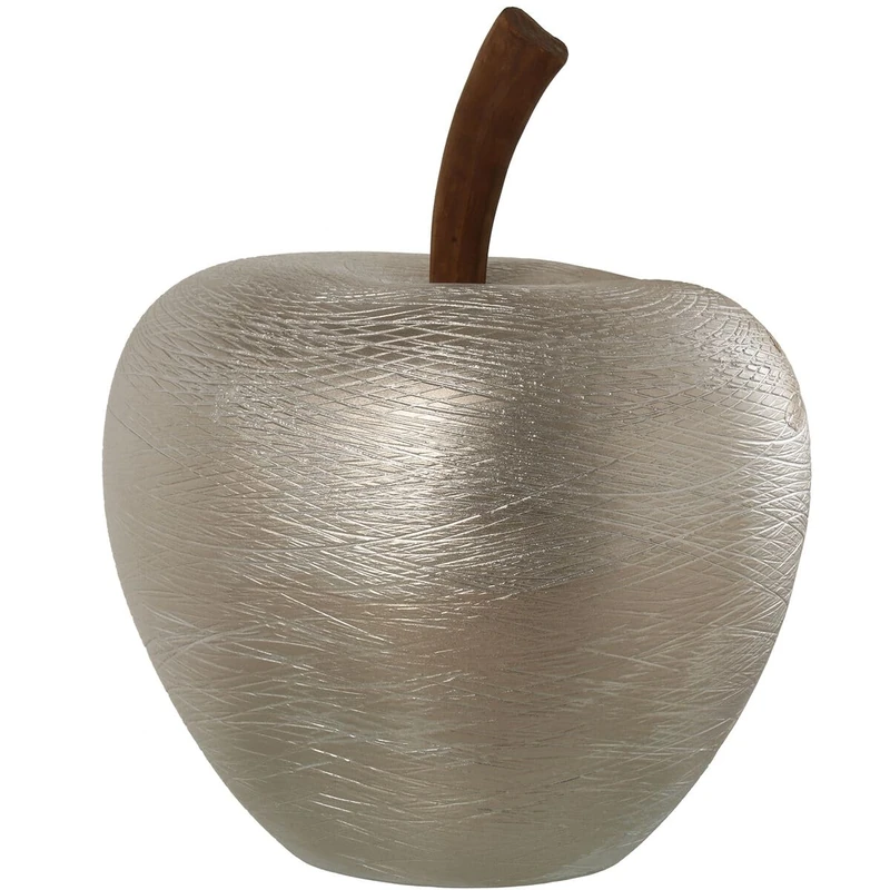 Alexandra House Living Decorative Figure Ceramic Apple Silver 37 x 36 x 52 cm - Image 1