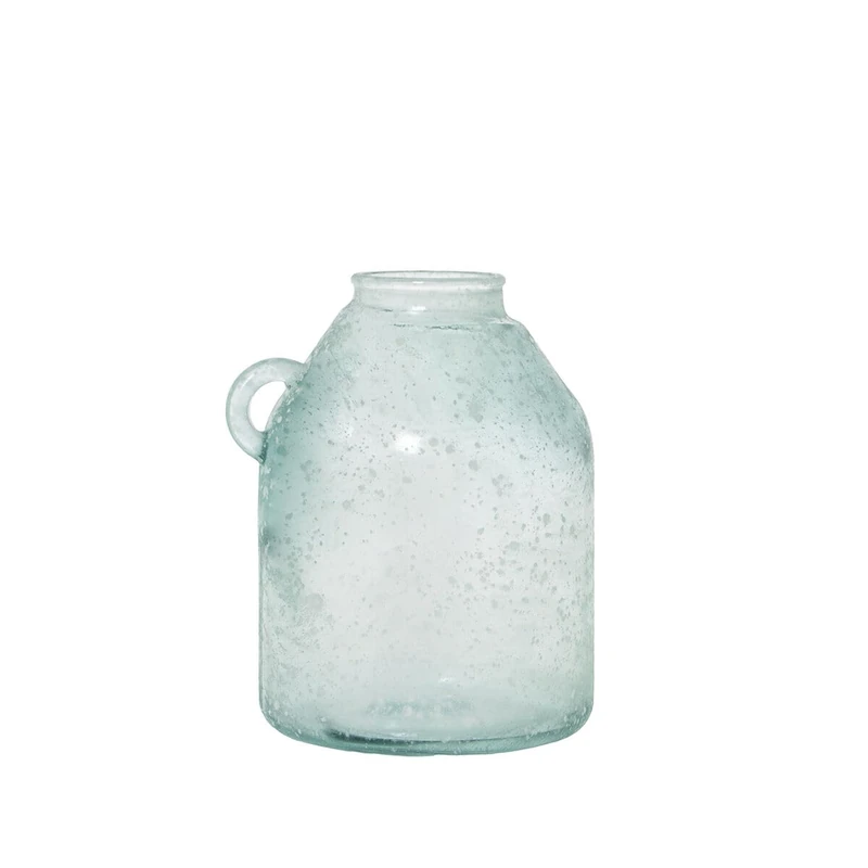 Alexandra House Living Recycled Glass Vase White Glass 18 x 18 x 23 cm