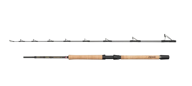 Penn Regiment IV Pro Boat Rod, Saltwater Angler Fishing Sea Fish Cod, Sea Eel, Bass, Pollock, Mackerel, Shark, Strong Leightweight & Versatile, Silver, 2.10m Fast Ambidextrous Rod
