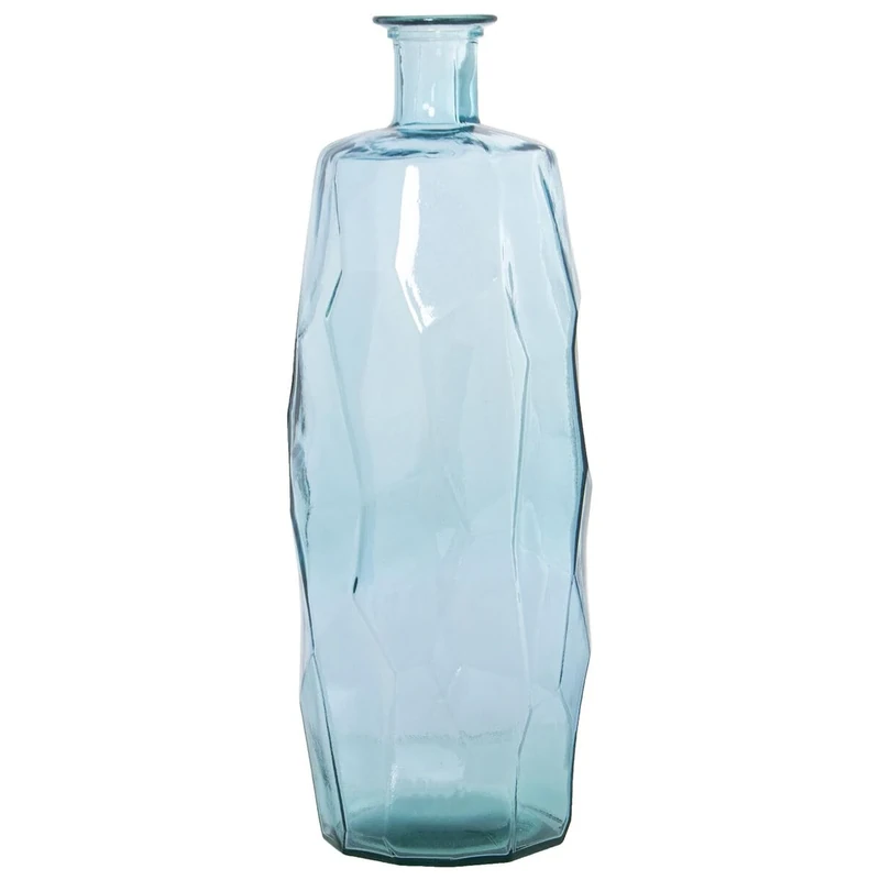 Alexandra House Living Recycled Glass Vase Blue Glass 24 x 24 x 68 cm