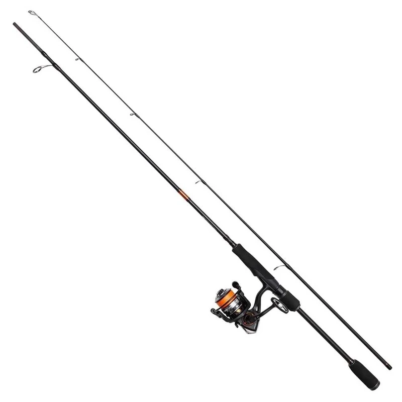 DAM Fire Wave XP Spinning Combo, Freshwater Angler Fishing Rod & Reel Pike Perch Zander & More, Strong Leightweight & Versatile, Black, 1.98m Fast Rod, 1000 Size Reel