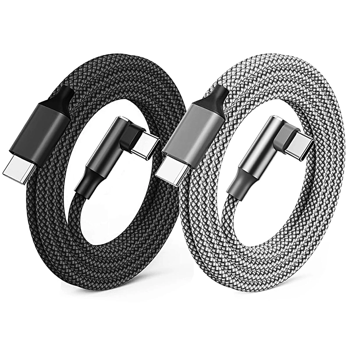 USB C to USB C Charger Cable 100W 2Pack 3FT USB Type C Charger Fast Charging 90 Degree Usb c to Usb c Cable Right Angle Type C to C for iPhone 15 Pro MacBook iPad Samsung Galaxy S23 Huawei Pixel