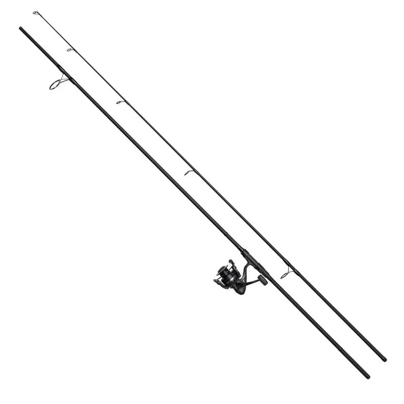 DAM Charger Carp FD Combo, Freshwater Angler Fishing Rod & Reel Carp Fish, Strong Leightweight & Versatile, Black & Grey, 3.66m Moderate Fast Rod, 6000 Size Reel