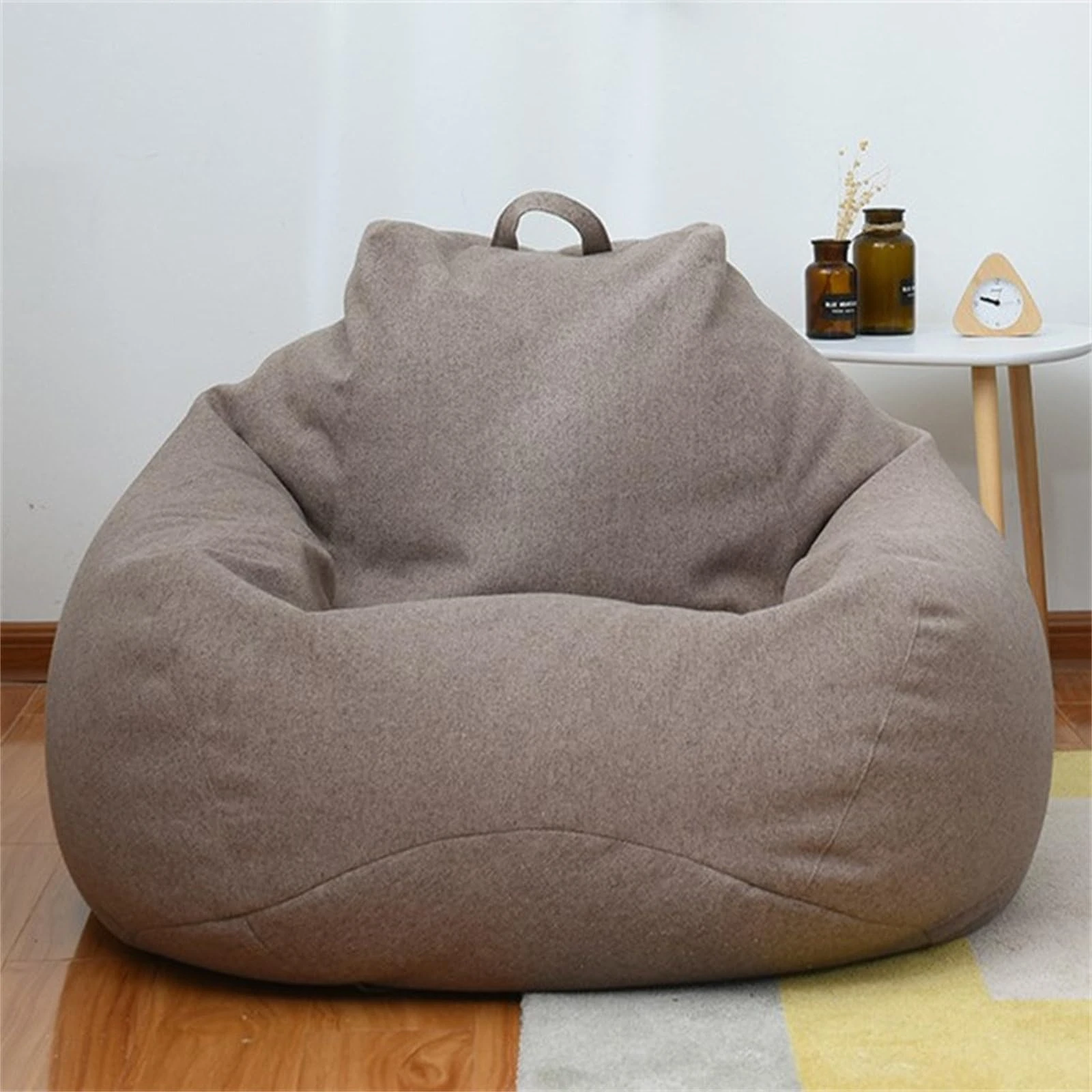 Odot Bean Bag, Soft Gaming Bean Bag Chair for Adult Teenagers, Removable, Washable Bean bag Cover for Outdoor Garden Livingroom Playroom Bedroom Dorm(No Filler) (M(80x90cm),Brown)