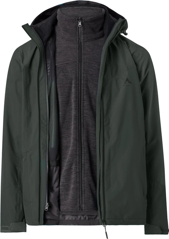 Mckinley Tessi II Men's 3 in 1 Jacket, Green Dark/Black Nig, 3XL - Image 1