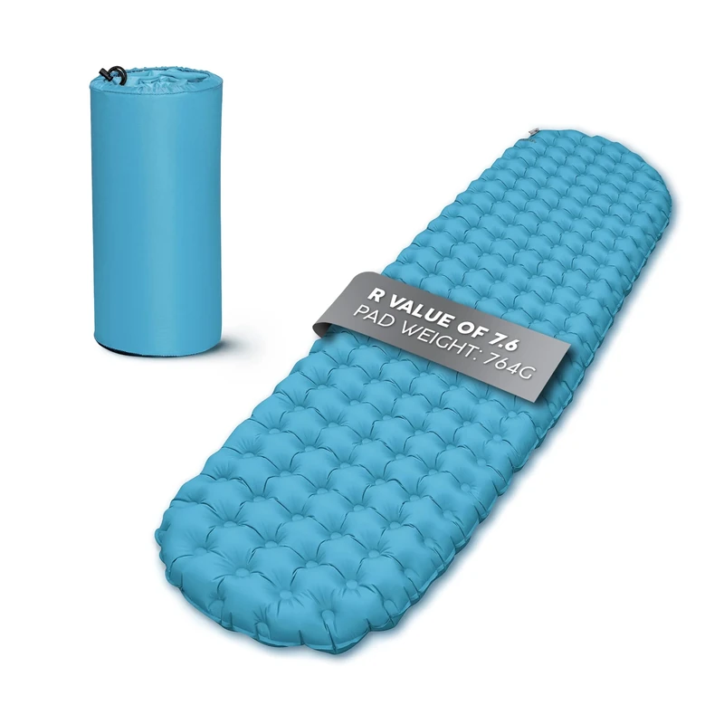 Bestway AlpineLite Insulated Sleeping Mat, Inflatable Sleeping Pad for Camping, Hiking & Backpacking, Compact, Lightweight with Pump Sack