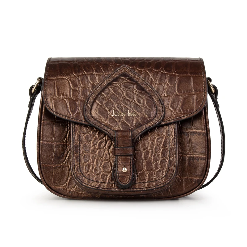 Kate Lee Women's Sac en Cuir Porté Bandoulière Petite Gibeciere Emelyne Mordoré Bag, Golden Brown, Standard - Image 1