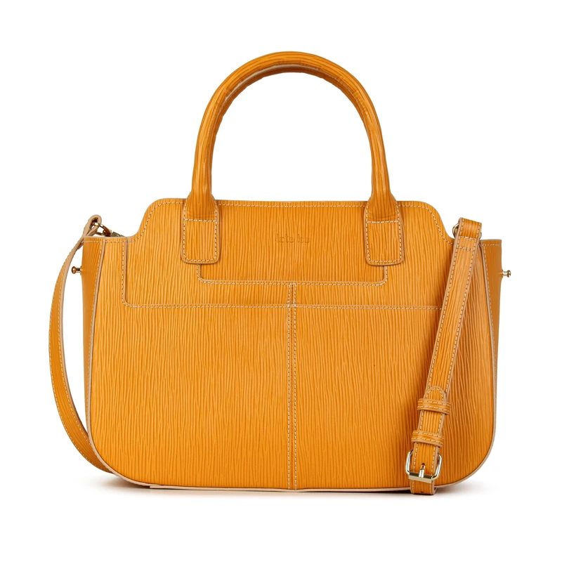 Kate Lee Women's Sac en Cuir Porté Bandoulière Dorielle Jaune Bag, Yellow, Standard