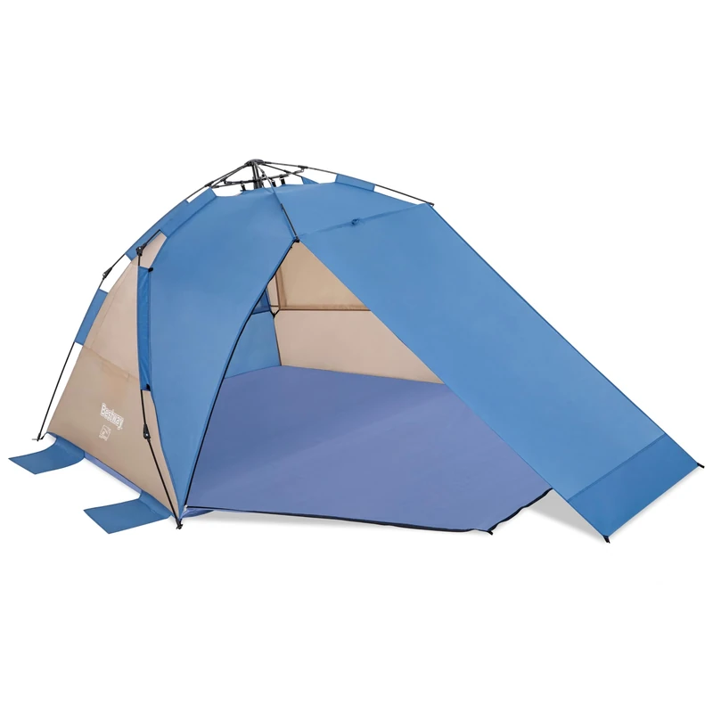 Bestway (42"+50") x 7'10" x 49"/(1.07m+1.27m) x 2.40m x 1.25m Beach Dome 4 Tent with SwiftClick Setup
