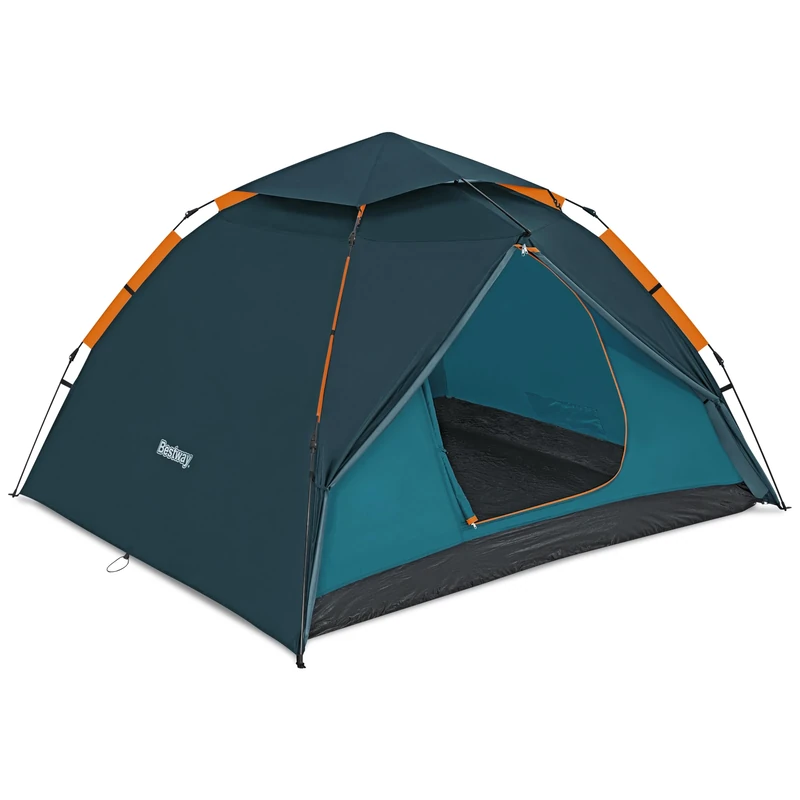 Bestway (28"+6'11"+28") x 7'10" x 54"/(70cm+2.10m+70cm) x 2.40m x 1.38m Alpine Dome 4 Tent with SwiftClick Setup