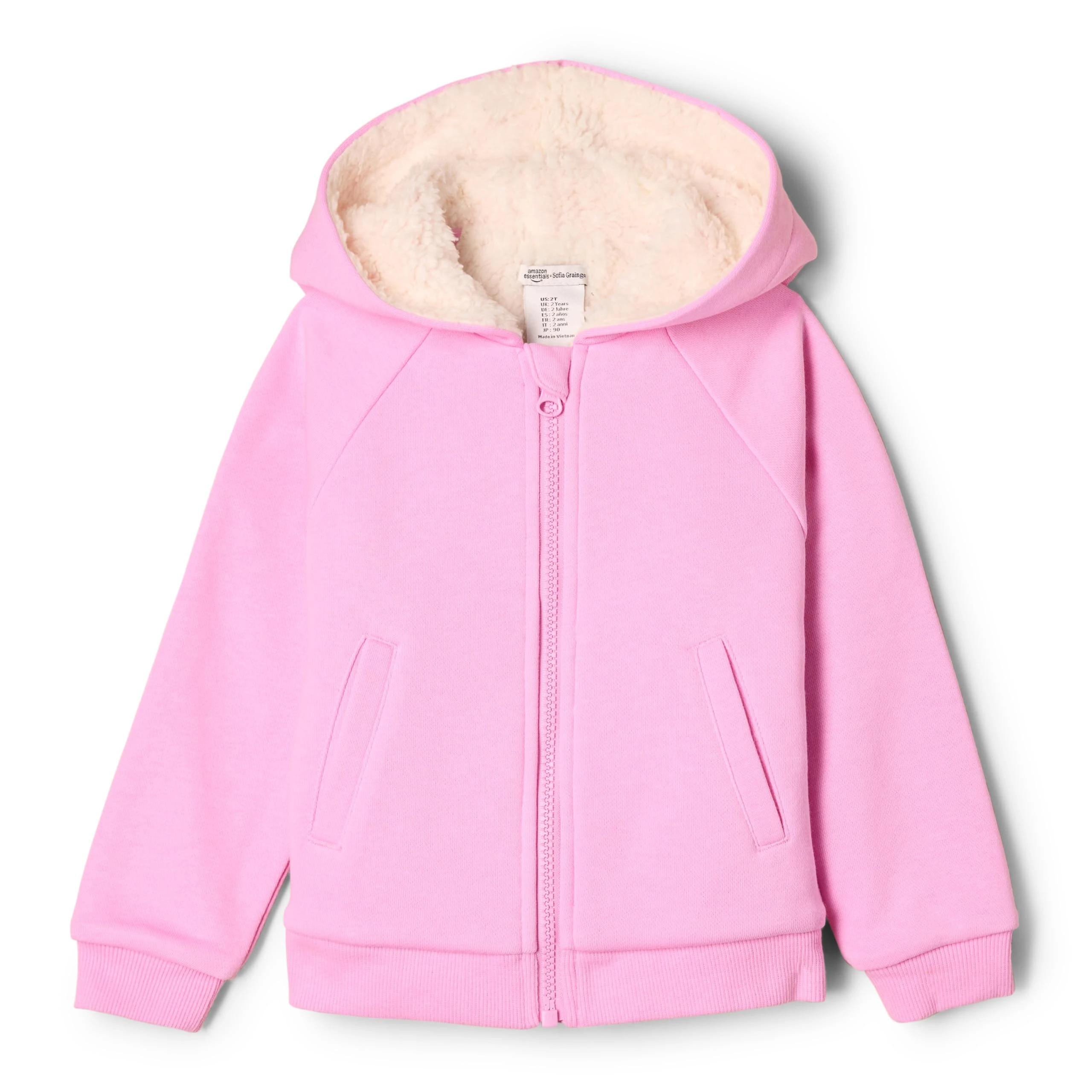 Amazon Essentials Baby Girls' Hoodie, Pink, 18 Months