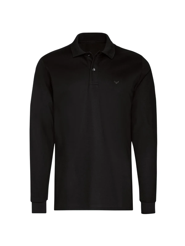 Trigema Men's Polo Shirt, Black, XXL