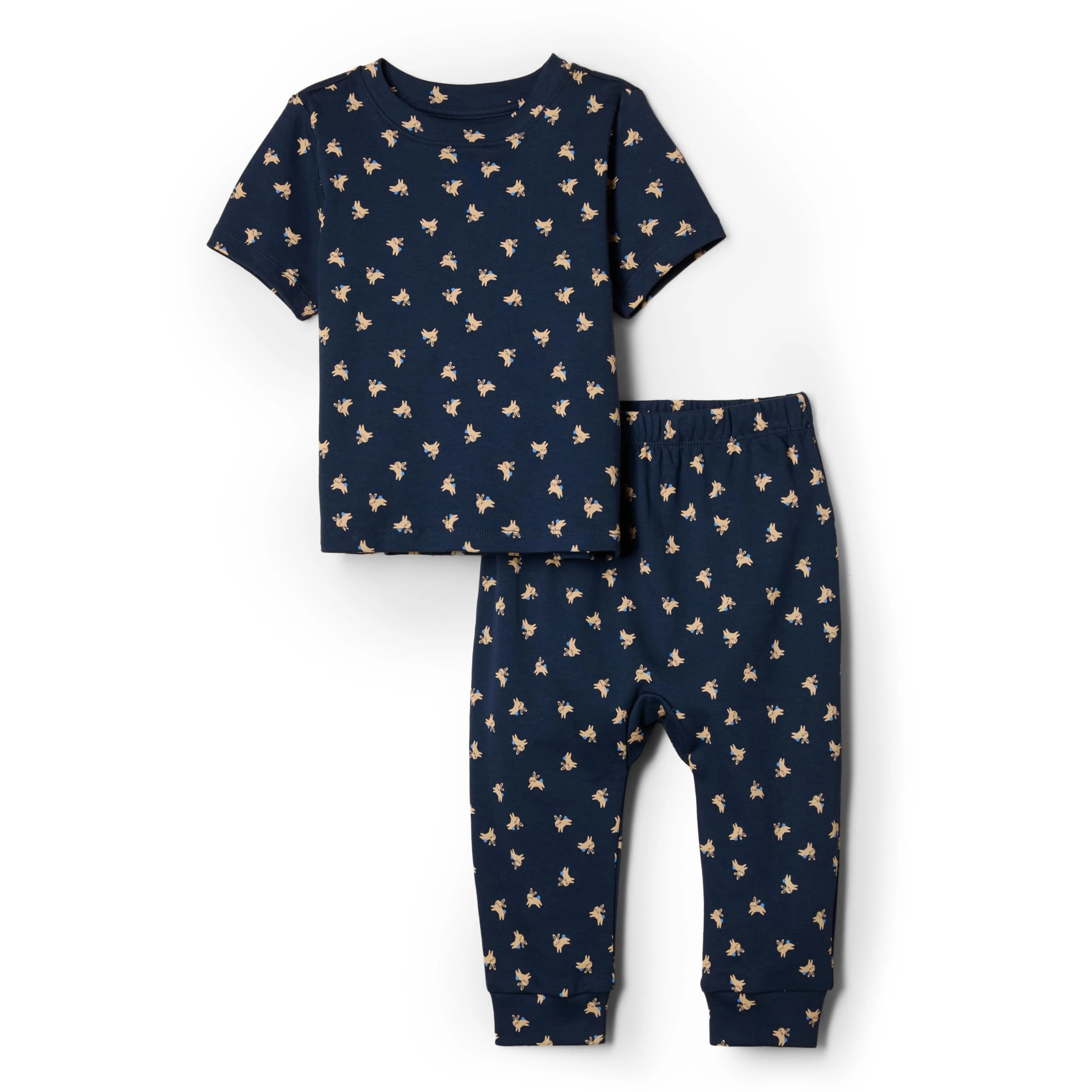 Amazon Essentials x Sofia Grainge Unisex Babies' Trouser & Top Set, Navy Little Bunnies, 24 Months
