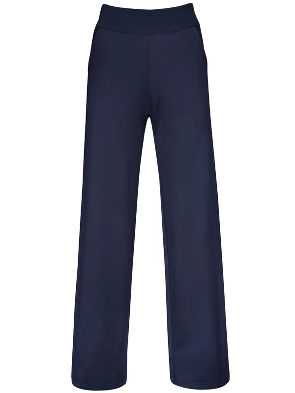 Trigema Wide Leg Joggers, Navy, XS