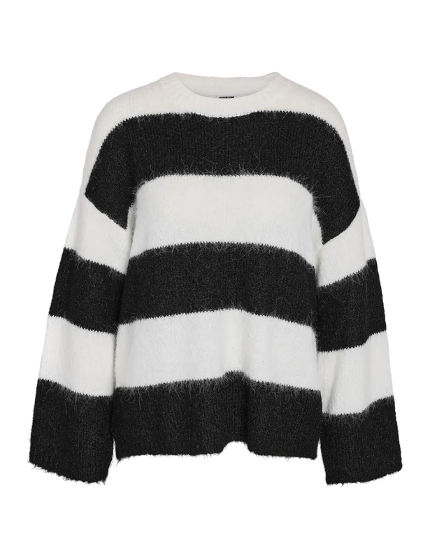 Noisy may Nmsutton L/S Oversize Knit FWD Noos, Eggnog, S