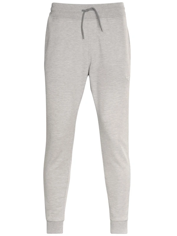 Trigema Cuffed Jogging Bottoms, Grey, XL - Image 1