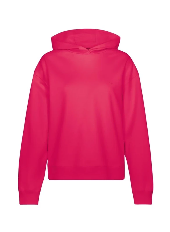 Trigema Women's Dünner Oversize-Hoodie Hooded Sweatshirt, Coral, XL