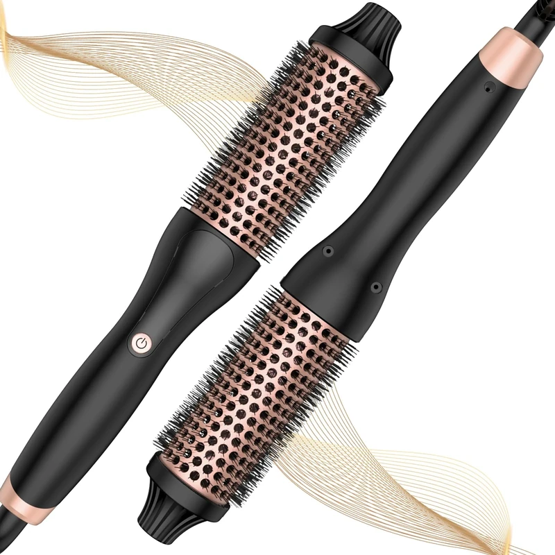 38mm Thermal Brush Round Brüsh 3 in 1 hot Brüsh, 120-200℃ Ceramic Fast Heating Curling Brush, Negative Ions Heated Round Brüsh Dual Voltage Travel Heated Bürste Hair Styler for Long & Short Hair