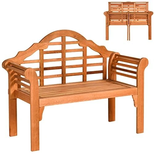 Generisch Garden Bench Eucalyptus Natural 123 x 54 x 96 cm - Image 1