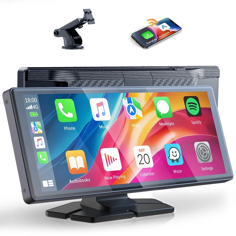 LAMTTO 9.26" IPS Wireless CarPlay & Android Auto Stereo - Bluetooth 5.0