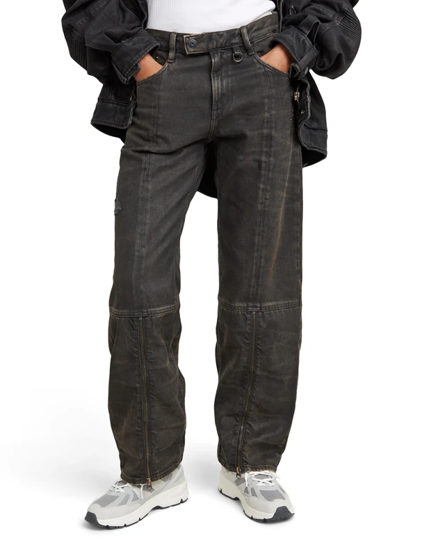 G-Star Women's Judee Biker Low Waist Loose Jeans, Brown (worn in ignition destroyed D25287-D490-G795), 29W / 32L