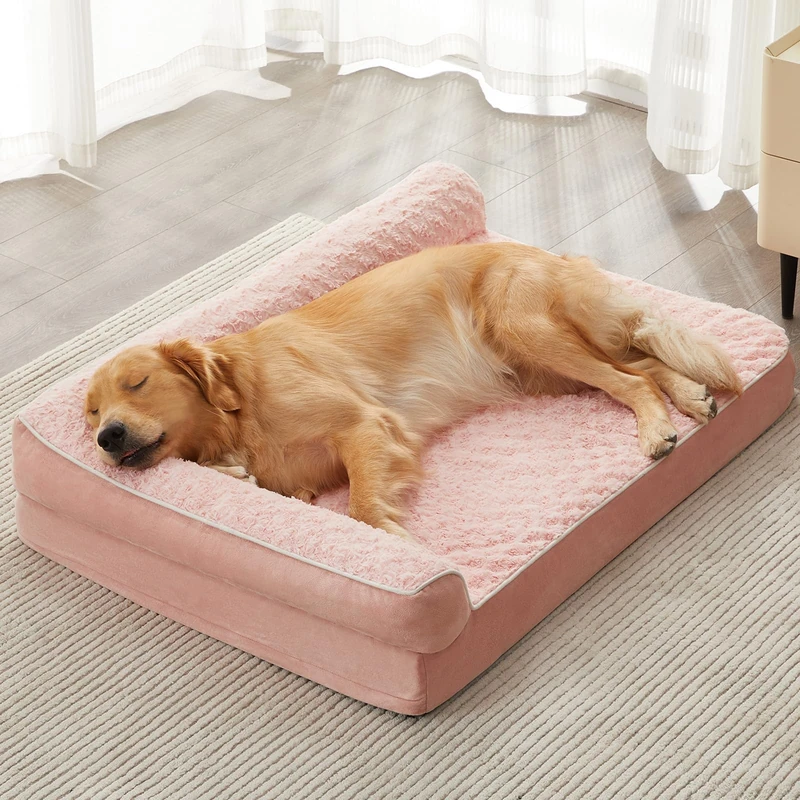 BFPETHOME Orthopedic Dog Beds - Waterproof Sofa Dog Bed, Large, Washable Cover