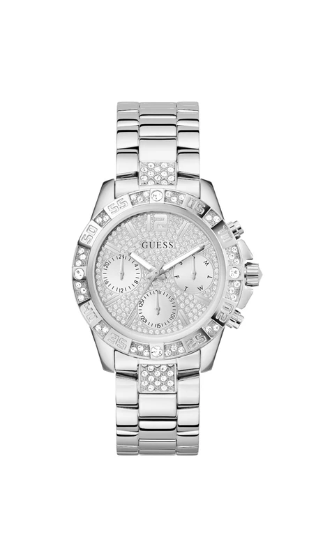 GUESS Women Multi Dial Quartz Watch with Stainless Steel Strap GW0771L1