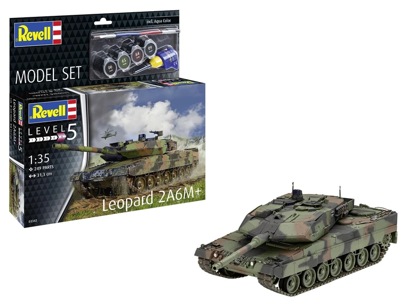 Revell Leopard 2A6M+ 1:35 Scale Model Tank Kit 63342