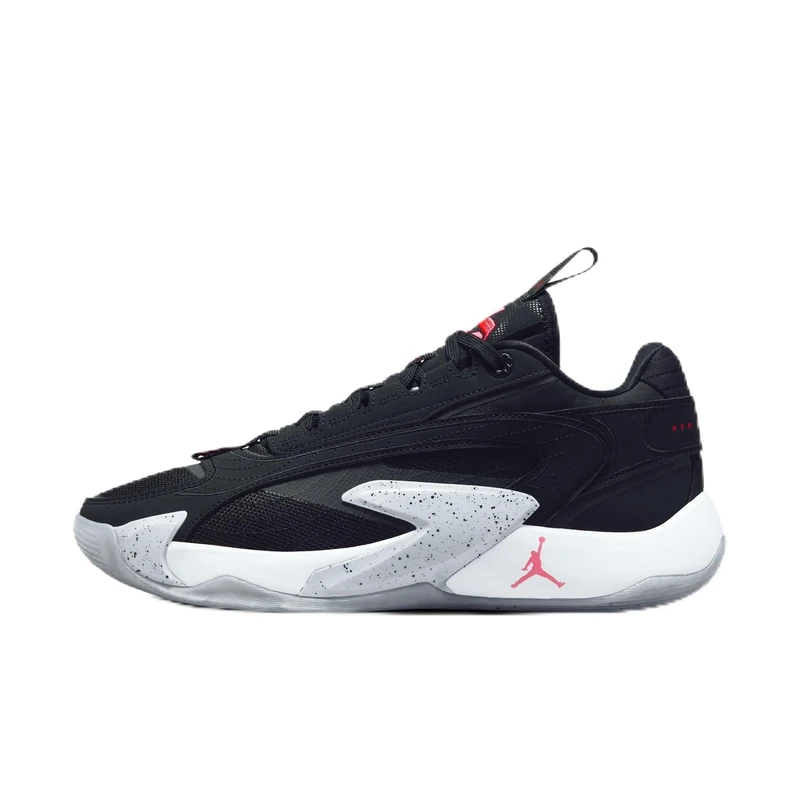 Nike Unisex Jordan Luka 2 Basketball Shoes, Black/Bright Crimson, 6.5