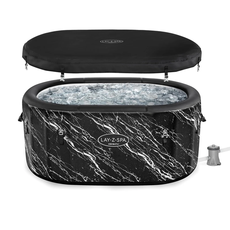 Lay-Z-Spa Glacial Dip Ice Bath - FortiFiber Cold Plunge Tub with Weather-Resistant Cover & Filter Pump, for Cold Water Therapy & Athlete Recovery, 1-2 Person