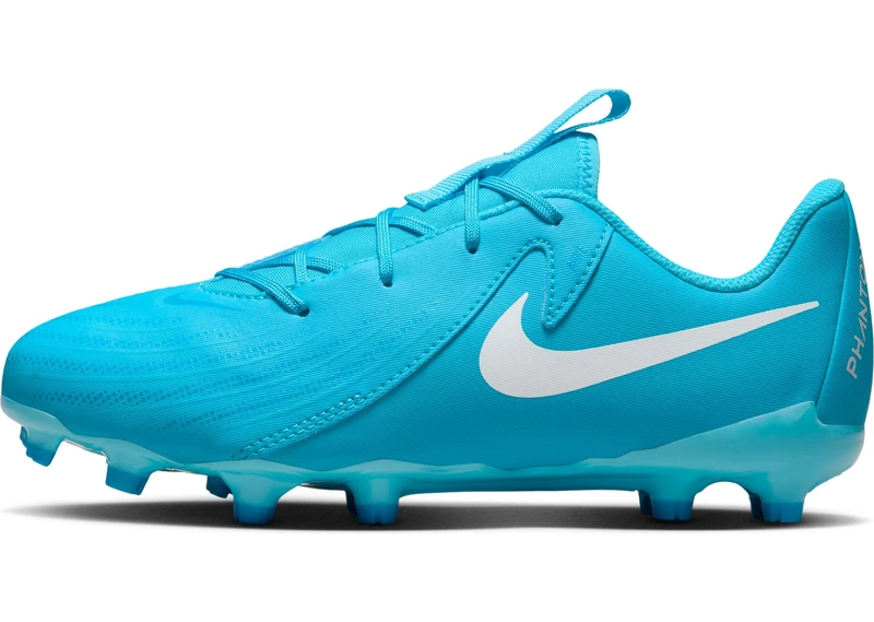 Nike Kids Phantom Gx II Academy Fg/Mg Football Shoe, Blue Fury/White, 13.5