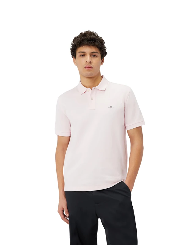 Gant Men's Reg Emb Archive Shield Polo Shirt (Pack of 1), Light Pink, S