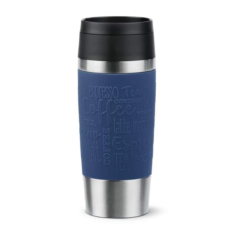 Tefal Travel Mug Classic Blue, Comfort Screw Lid, Quick Press, Soft-Touch Sleeve, Travel-Ready, Reusable, 100% Leak-Proof, Keeps Drinks Cold (8 hrs) and Hot (4 hrs), 360° Drinking, N2020310 - Image 1