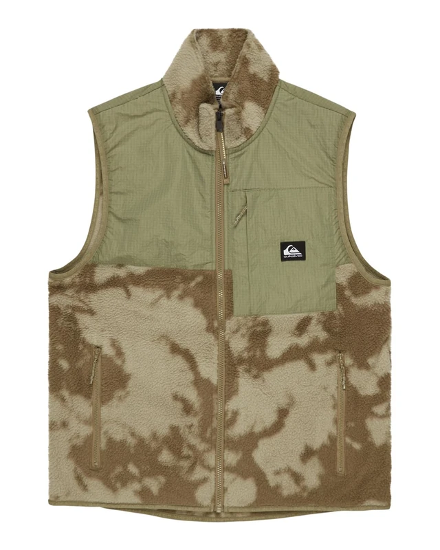 Quiksilver Fleece with zipper CLEAN COAST GILET Men Beige M