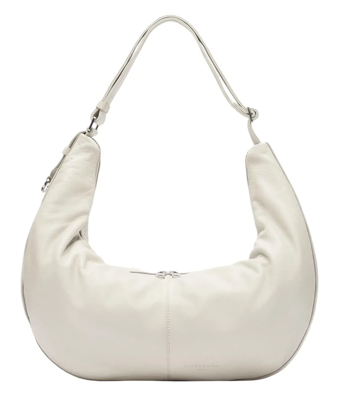 LIEBESKIND BERLIN Leather shoulder bag Moon Sheep Natural Hobo Bag Milk creme-white