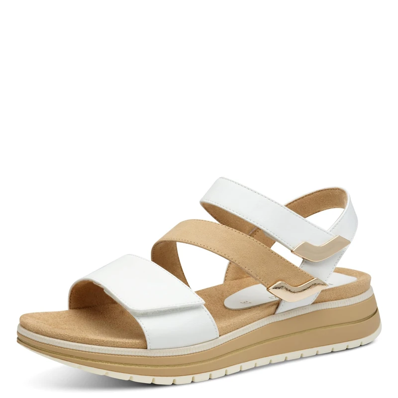 MARCO TOZZI Women's 2-28504-44 Sandals, White Comb, 5 UK