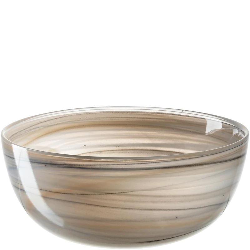 LEONARDO HOME Alabastro 026786 Set of 4 Unique Bowls Made of Spinning Alabaster Glass, Organic Texture, Aesthetic Bowls with Smooth Surface, Diameter 14 cm, Multi-Colour