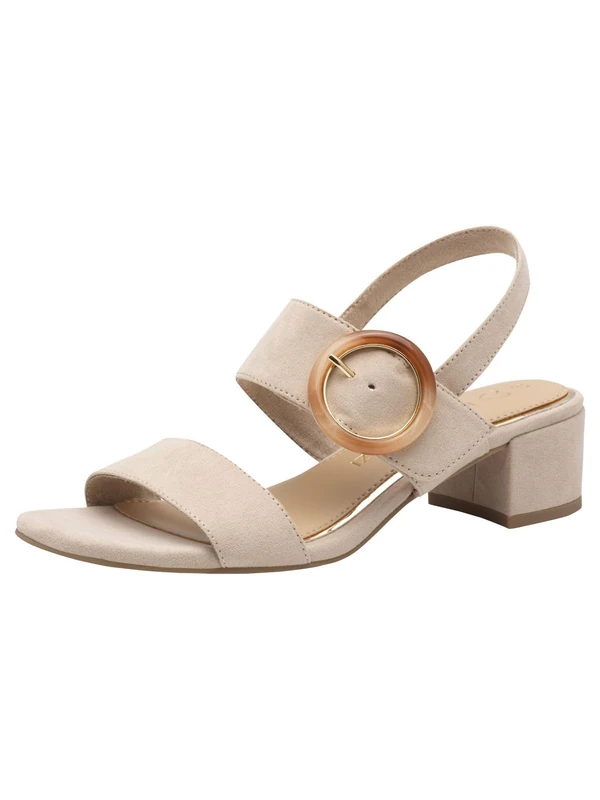 MARCO TOZZI Women Sandal Soft Feel Me Footbed Vegan Soft Lining Stylish, Beige (Dune), 5.5 UK