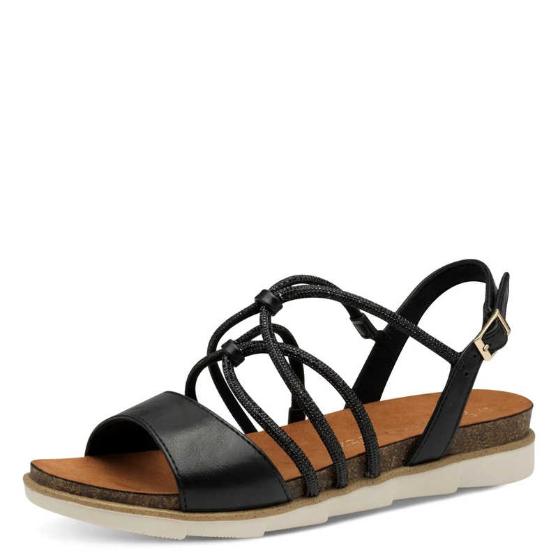 MARCO TOZZI Women's Sandale 2-28427-44, Black, 3.5 UK