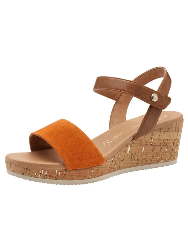 MARCO TOZZI Women's 2-28326-44 Sandals, Mango Comb, 6.5 UK