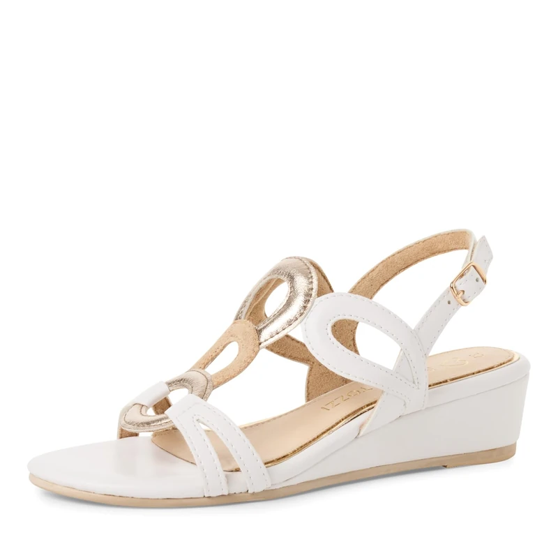 MARCO TOZZI Sandal 2-28200-44 Women's Sandal, White Comb, 6 UK