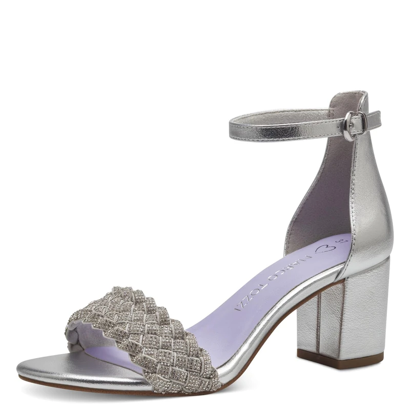 MARCO TOZZI Women's Sandals 2-28399-42, Silver Comb, 9 UK
