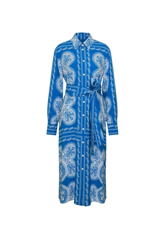 Seidensticker Women's Damen Kleid Dress, Blue, 18