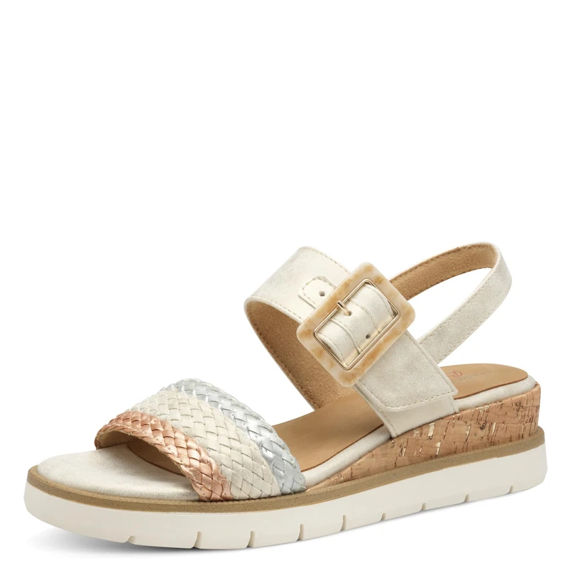 MARCO TOZZI Women's 2-28712-44 Sandals, beige, 7 UK