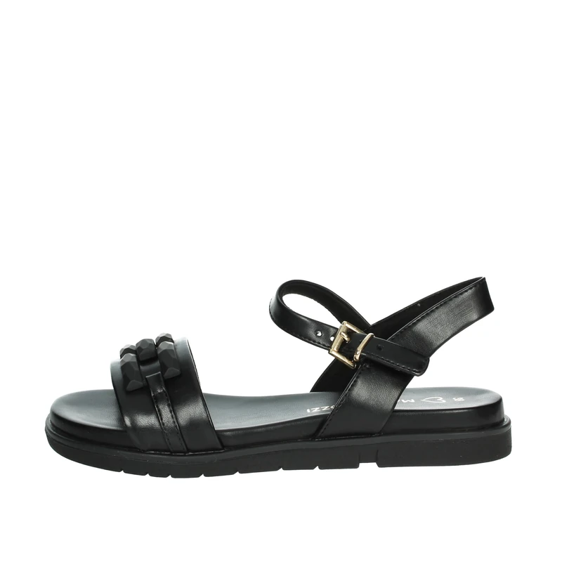 MARCO TOZZI Women Sandal soft Feel Me footbed Vegan soft lining Fashionable, black (BLACK), 7.5 UK