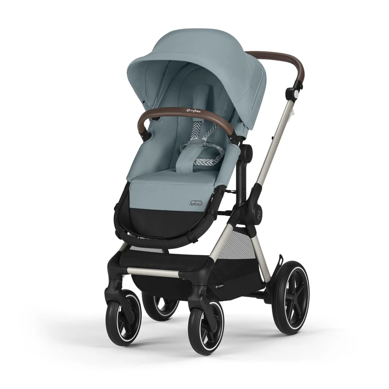 CYBEX Gold baby pram EOS Lux 2-in-1, travel system, for newborns and kids up to 22 kg (approx. 4 years), Stormy Blue