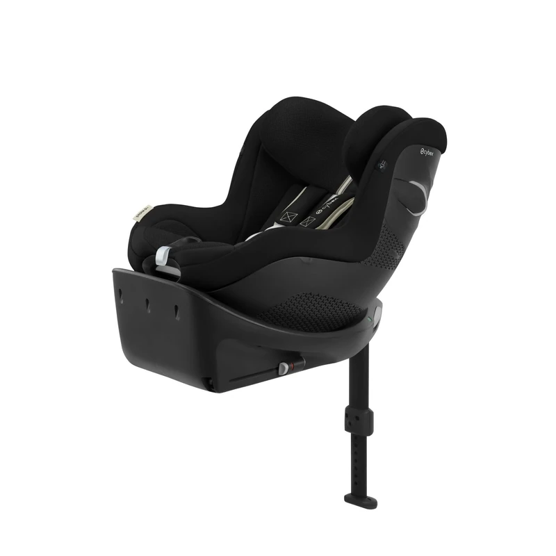 CYBEX Gold Sirona Gi i-Size Plus child car seat incl. base, for 3 month olds to 4 years of age (with newborn insert), max. 20 kg, 61 - 105 cm (use with newborn insert if smaller than 40 cm tall), Moon Black
