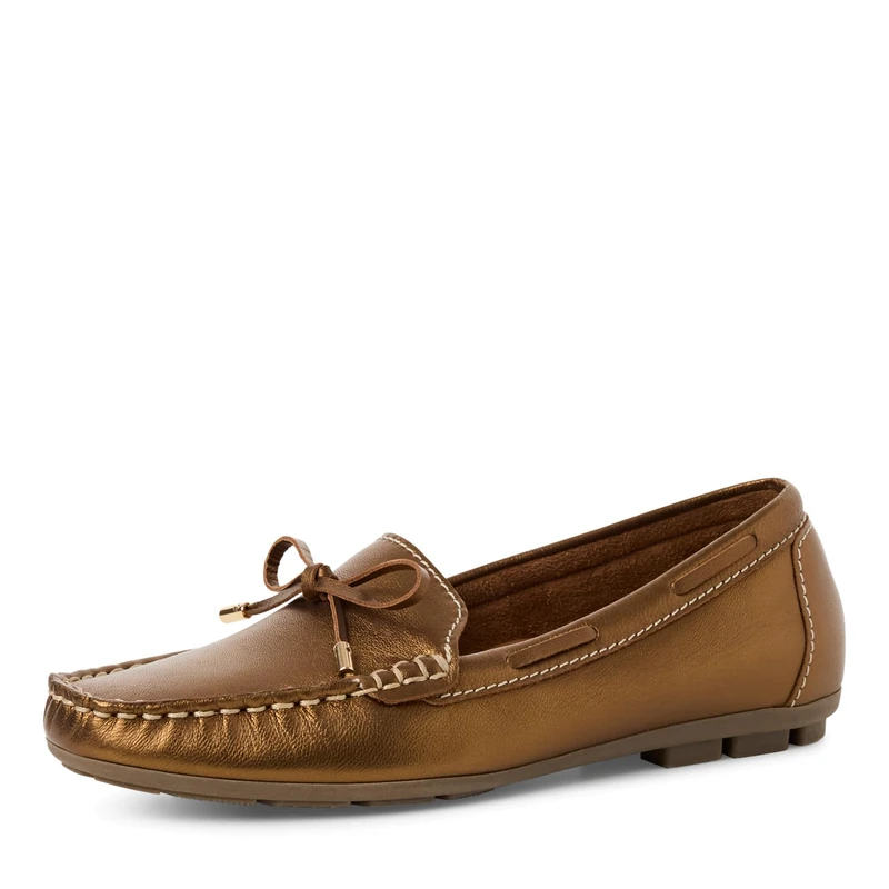 MARCO TOZZI Women's 2-24609-44 Metallic Moccasins, 38 EU, Metallic, 6 UK