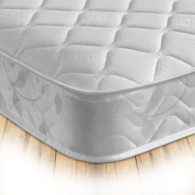 Starlight Beds Cool Touch Double Memory Foam Mattress. Coil Sprung, Memory Foam Layer, 18cm Deep, Soft Firmness, White. Double Mattress - 4ft6 x 6ft3 (135cm x 190cm)